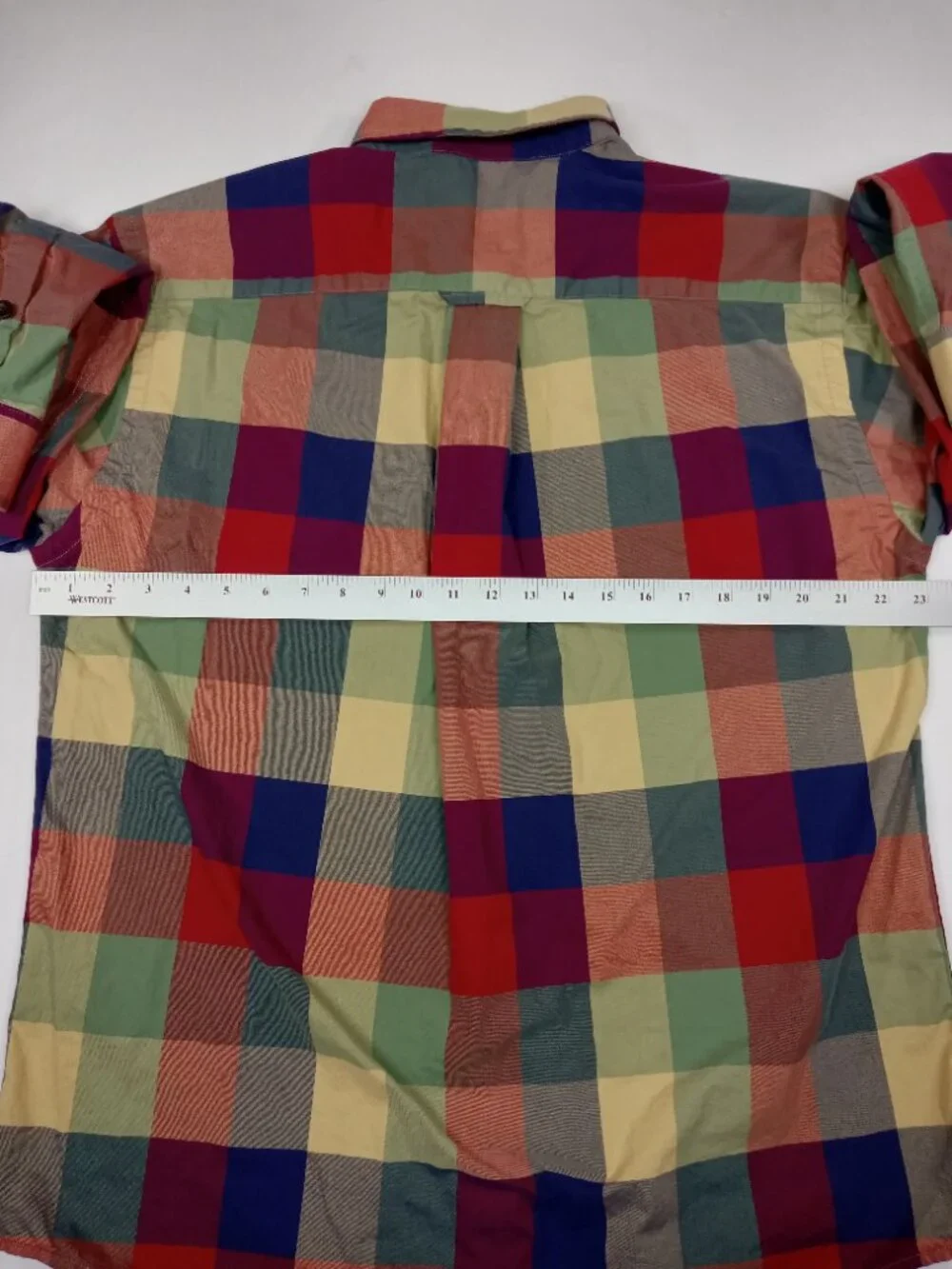 Orvis Mens Large Signature Twill Plaid Button Down Shirt Multicolor Long Sleeve